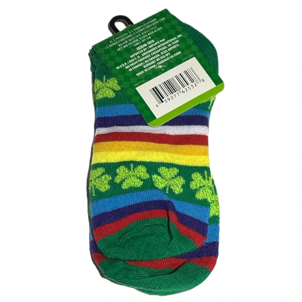 Saint Patrick’s Day Rainbow Ankle Socks Multi Colored